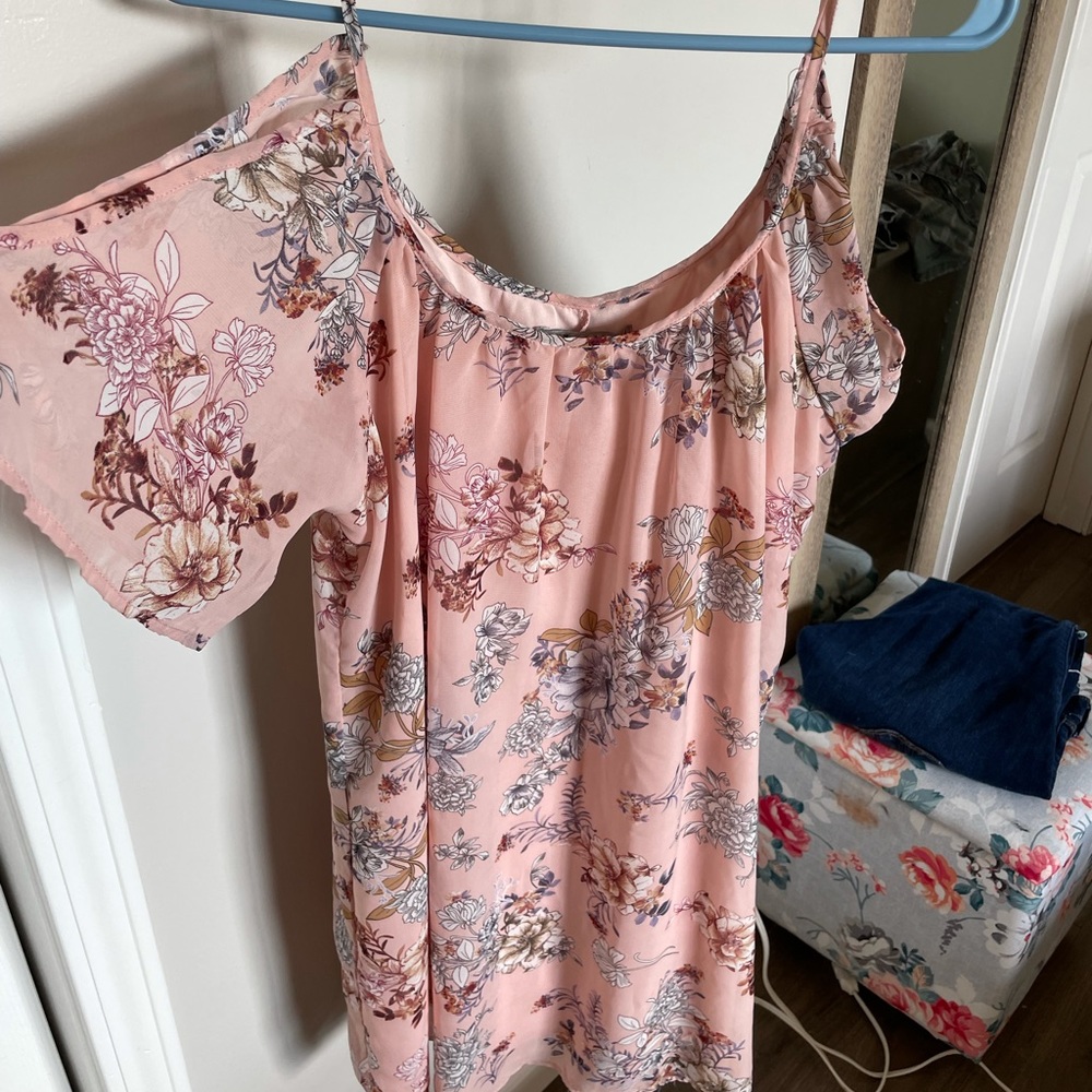 Knee length floral dress- size Large